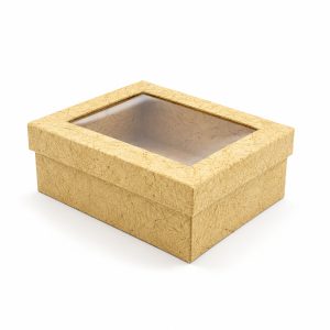 Naturally Made Mulberry Paper Box Transparent Lid
