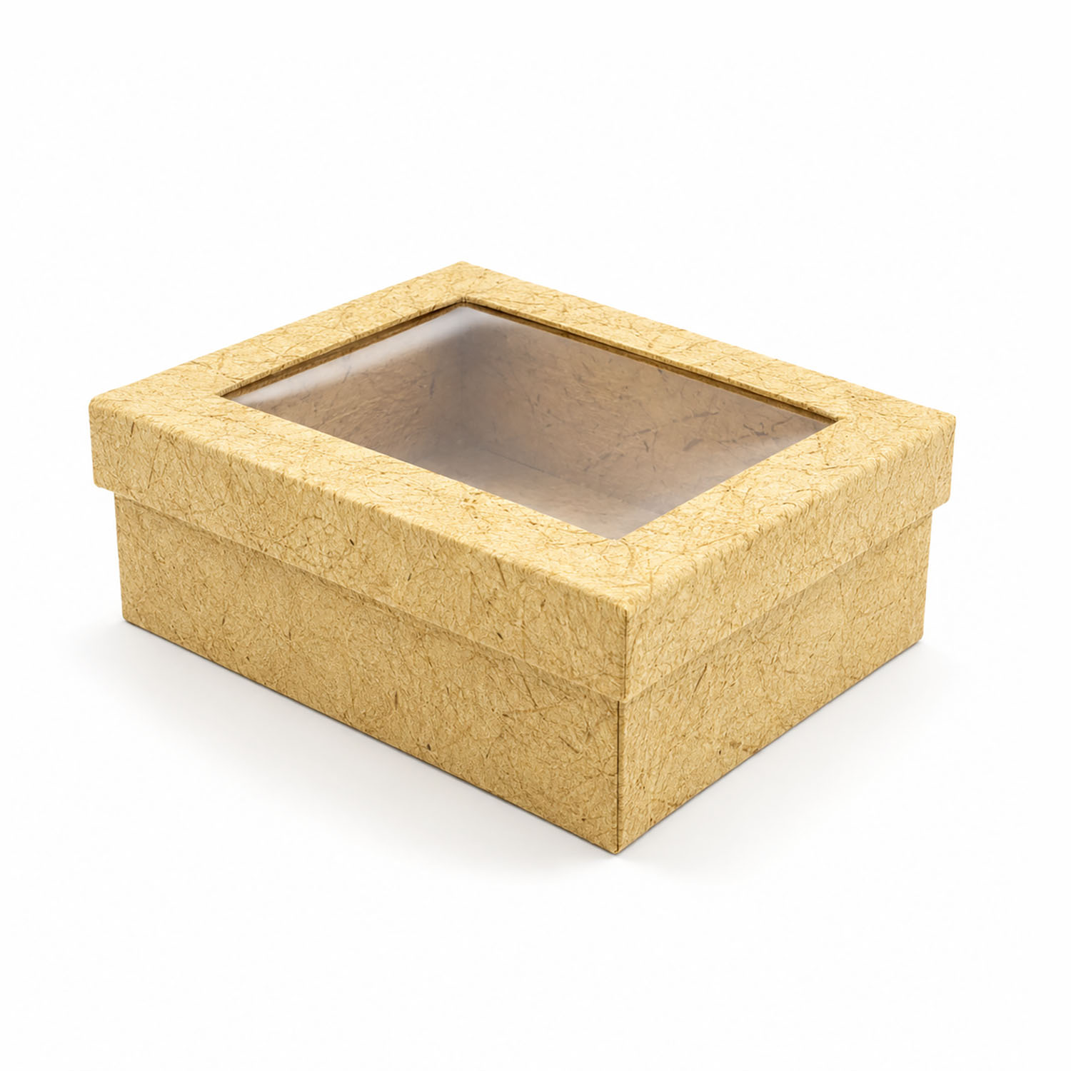 Naturally Made Mulberry Paper Box Transparent Lid