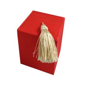 Red silk tea box