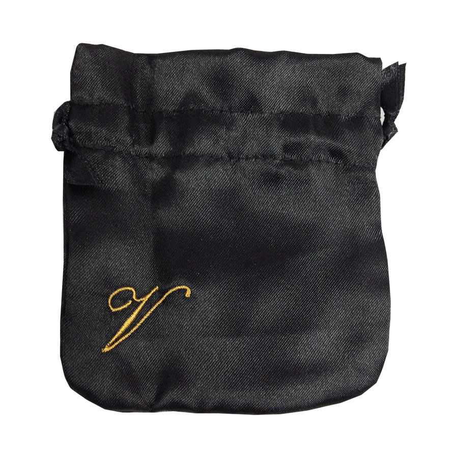 Black Satin Knot Pochette Bag Small Handmade Silk Satchel 