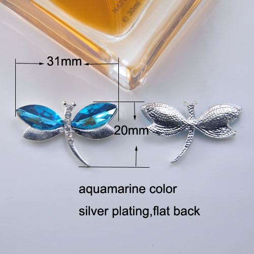 aquamarine dragonfly brooch
