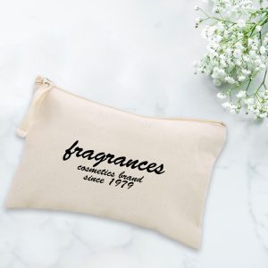 Cotton logo cosmetic bag for premium gift
