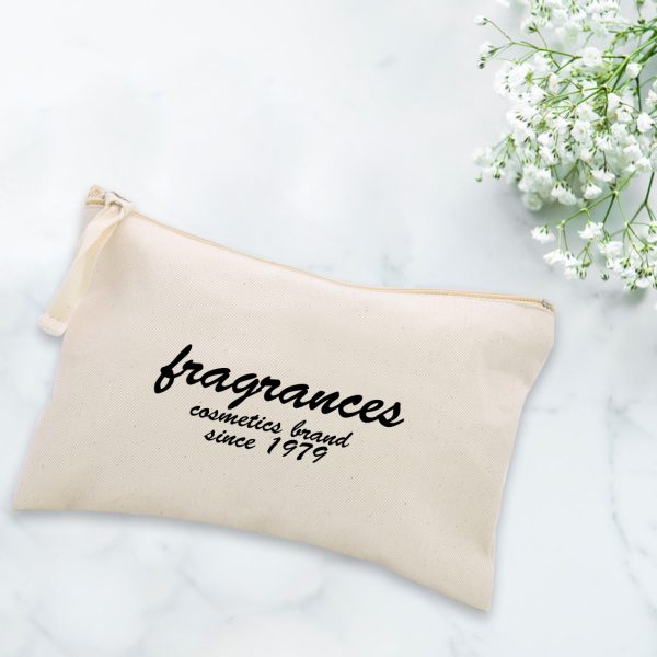 Cotton logo cosmetic bag for premium gift