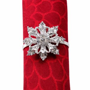 Star Shaped Crystal Napkin Ring Holder