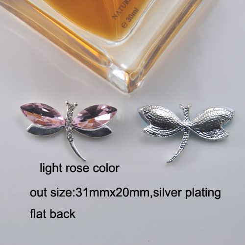 lightrose dragonfly crystal brooch
