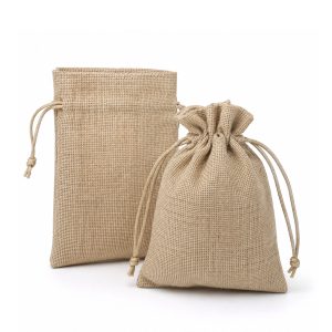natural jute drawstring bags