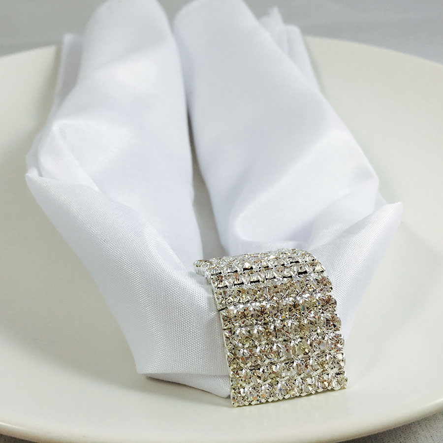 Silver bling hot sale napkin rings