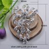Modern silver wedding brooches