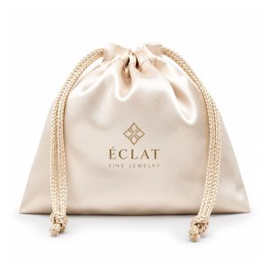 Off-White Luxury Satin Drawstring Bag