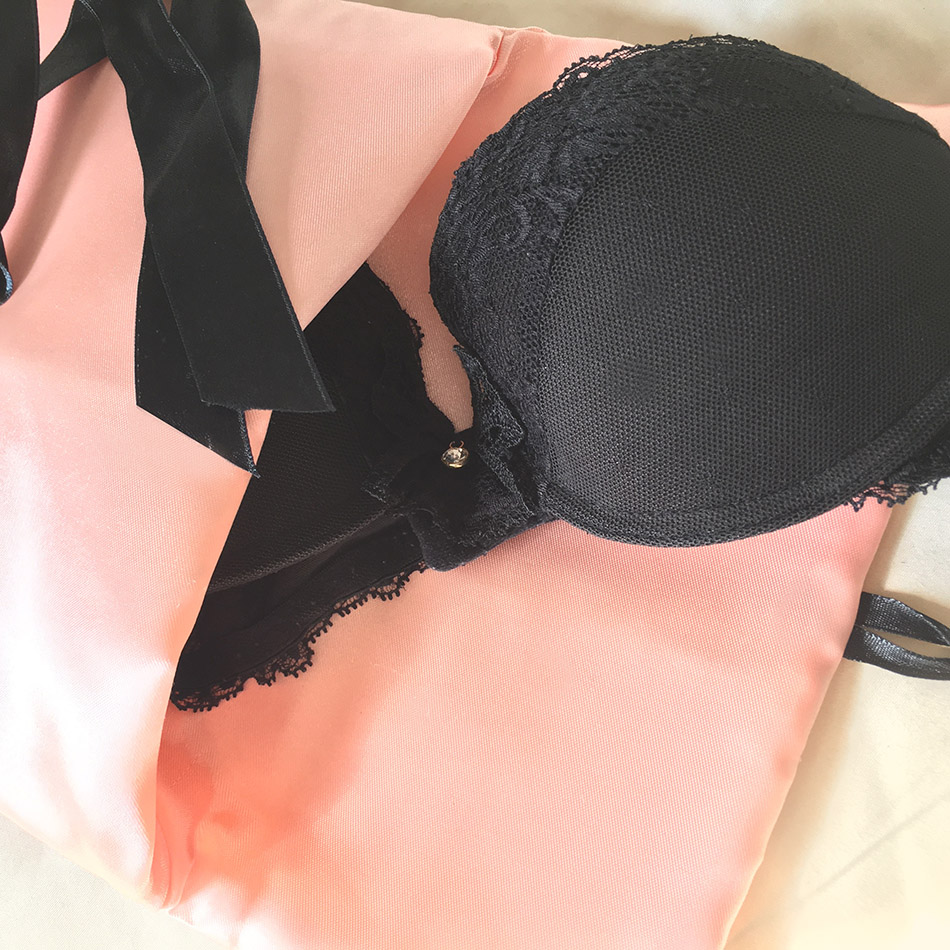 Blush Pink Lingerie Bag With Padding