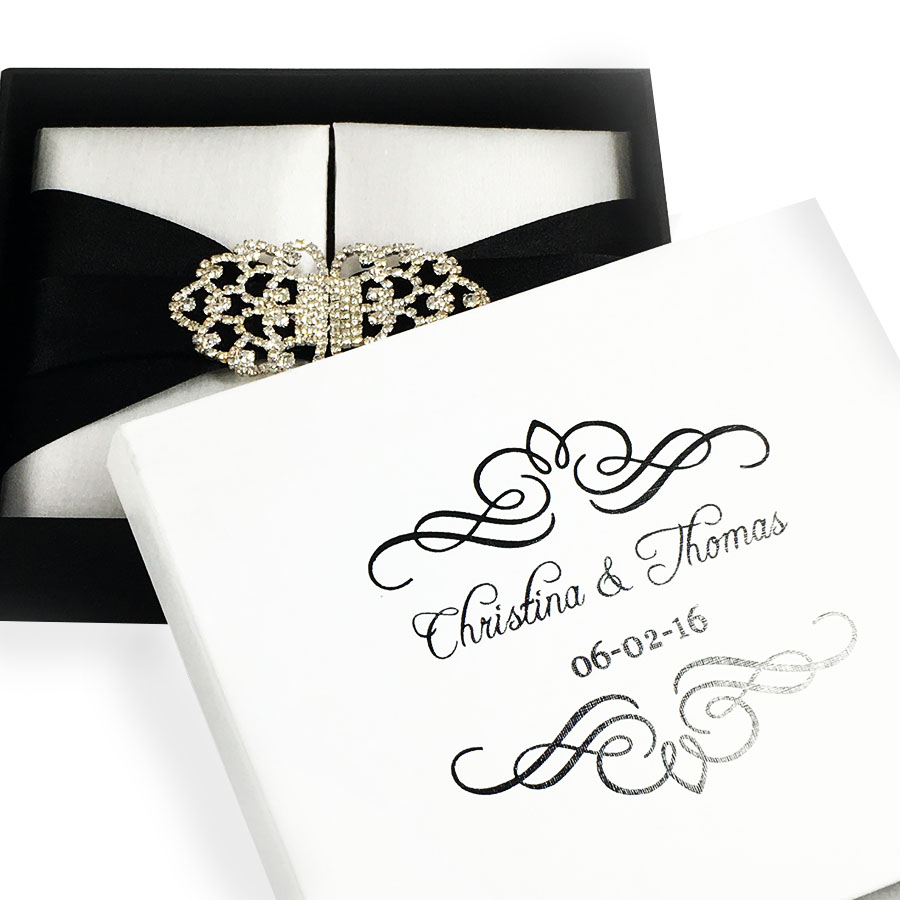 Personalized Velvet Jewelry Box - The White Invite