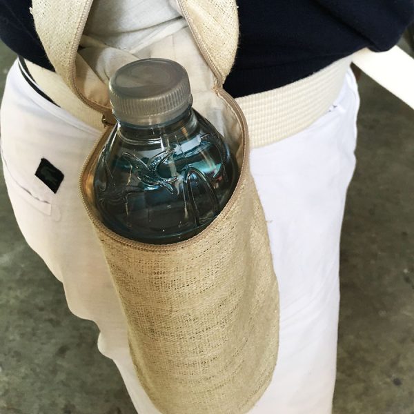 hemp bag for water bottle attached to pant