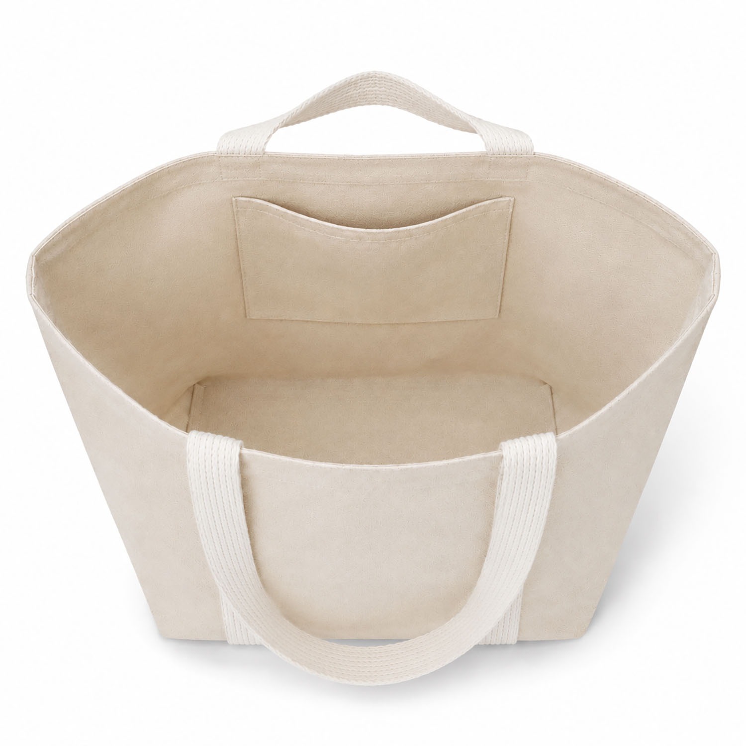 Interior look of our large canvas tote bag