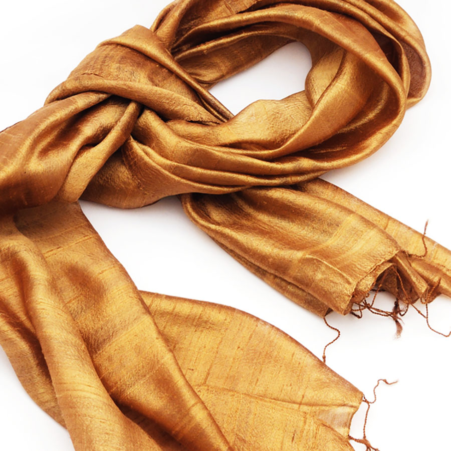 Brown Silk Shawl for Women Made of Silk 