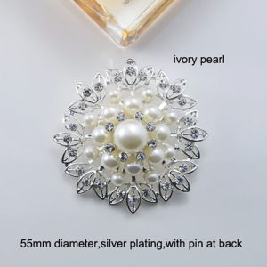 ivory pearl brooch