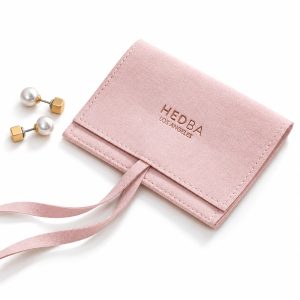 pink velvet jewelry pouch