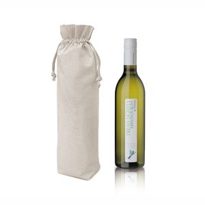 Canvas Wine Bottle Drawstring Bag