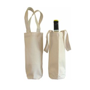 Wine bottle eco bag, 100% cotton Thailand