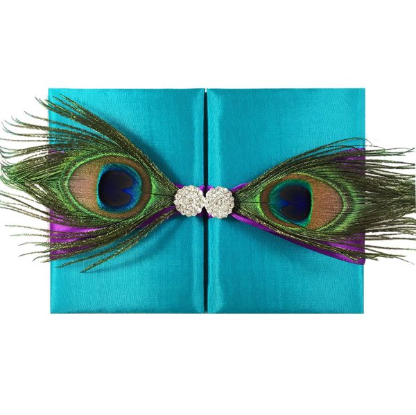 Peacock Wedding Invitation Folder