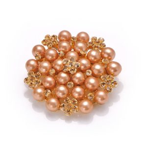 Rose Gold Pearl Brooch
