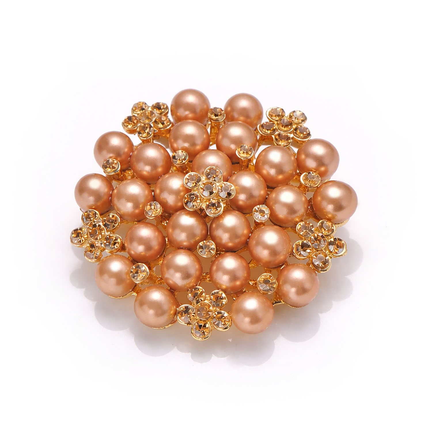 Rose Gold Pearl Brooch