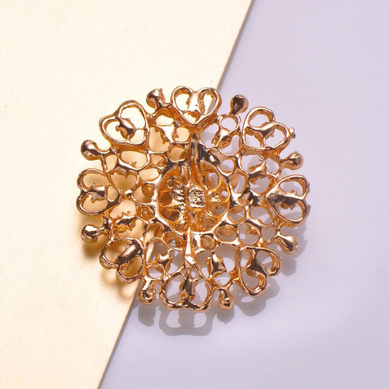 Trendy Rose Gold Bridal Dress & Invitation Card Embellishment Brooch ...