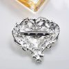 rhinestone heart brooch