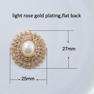 Rosegold pearl brooch