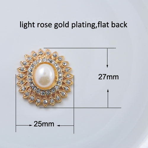 Rosegold pearl brooch