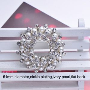 Round Pearl Brooch