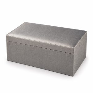 Silver Hinged Lid Thai Silk Box