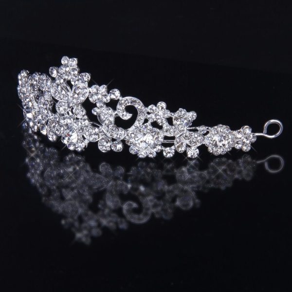 rhinestone tiara crown brooch
