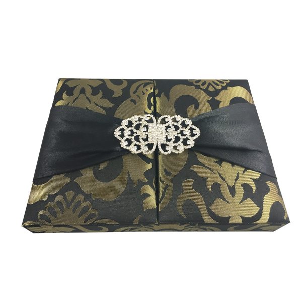 invitation box in brocade silk