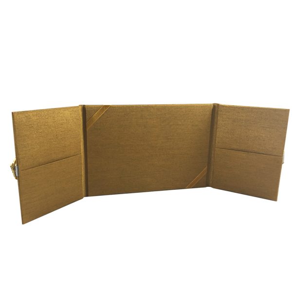 golden pocket folder for cards