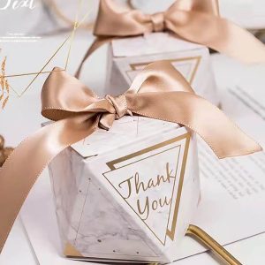 Marble wedding favor box