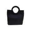 Maroon & Black Embroidered Silk Tote Bag - Image 4