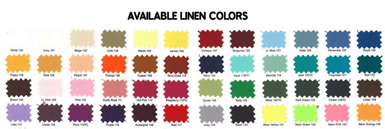 Alsco Linen Color Chart