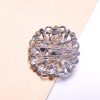 Modern Wedding Brooch With Silver Plated Frame & Rhinestones - Image 2