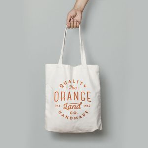 Printed cotton shopping bag