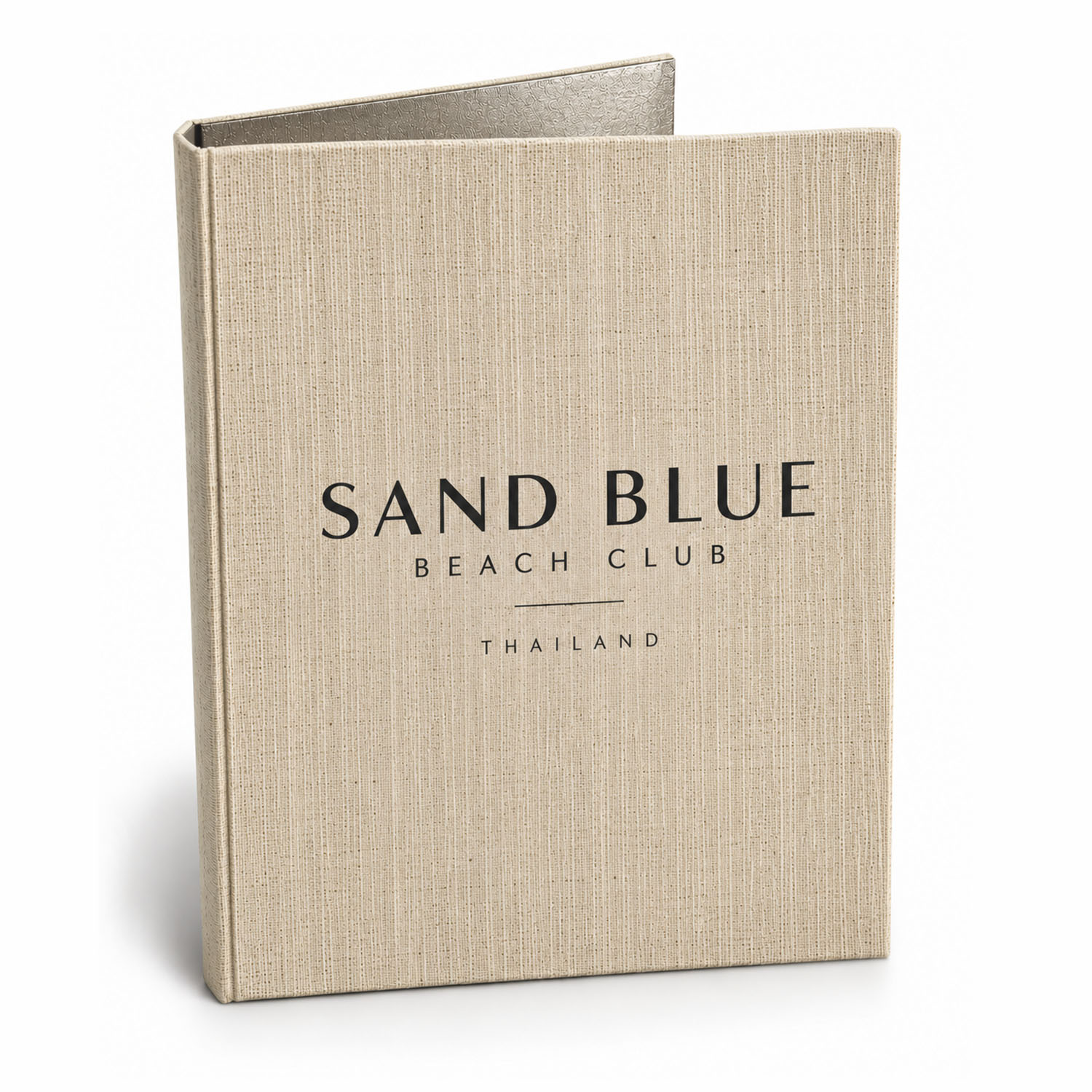 Custom Cotton Ring Binder Menu Cover Made in Thailand