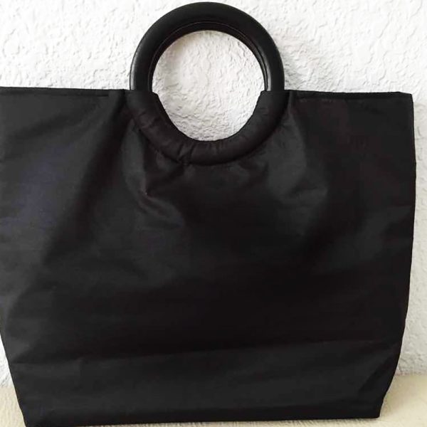 back-side of handmade silk bag
