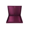 Magenta Monogram Silk Invitation Box With Silver Foil Stamp - Image 2