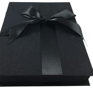 Black eco-friendly funeral invitation box