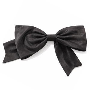 Handmade Black Silk Bow 5×2" | Wedding Invitation Embellishment