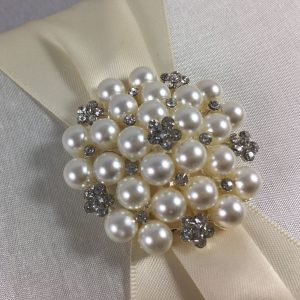 Large pearl brooch