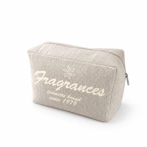 Hemp cosmetic bag with custom logo print