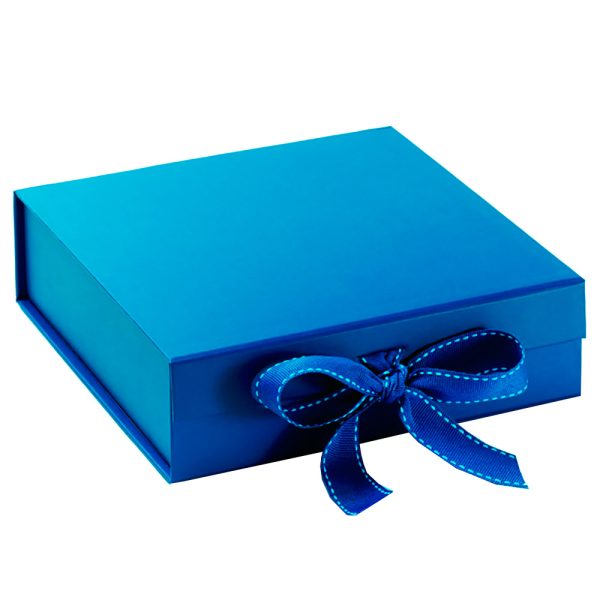 blue paper invitation box