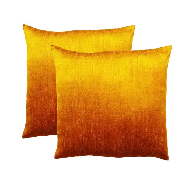 orange Dupioni Silk Pillow Cover