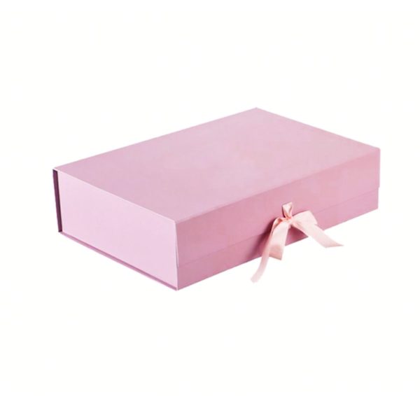 Blush pink wedding invitation box