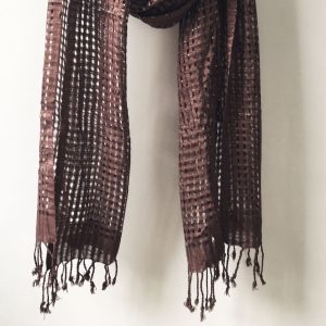 Brown cotton shawl